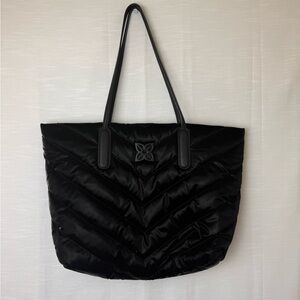 Antonio Melani Black Quilted Penelope Nylon Tote